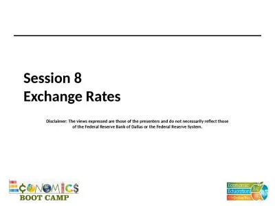 Session 8 Exchange Rates