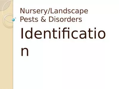 Nursery/Landscape  Pests & Disorders