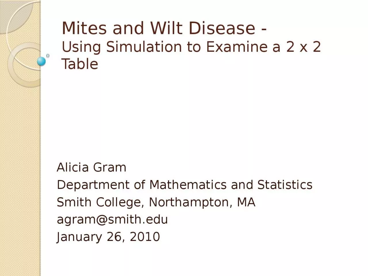 PPT-Mites and Wilt Disease -