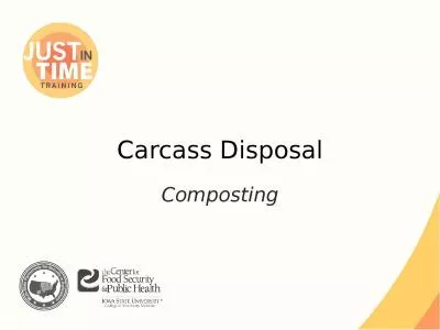 Carcass Disposal Composting