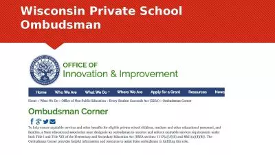 Wisconsin Private School Ombudsman