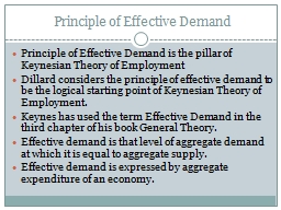 Principle of Effective  Demand