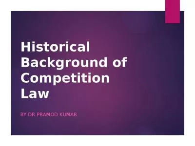 Historical Background of Competition Law
