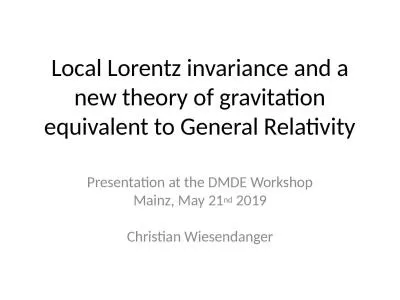 Local Lorentz  invariance