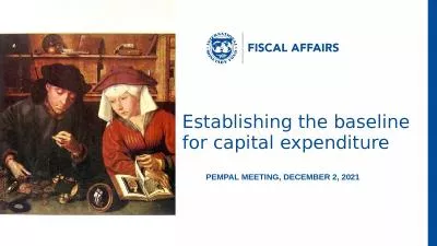 Establishing the baseline for capital expenditure