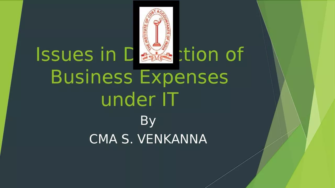 Issues in Deduction of Business Expenses under IT