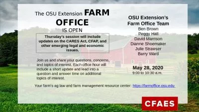The OSU Extension  FARM OFFICE