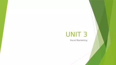 UNIT 3 Rural Marketing CLASSIFICATION OF PRODUCTS