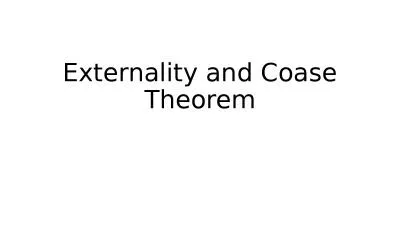 Externality and Coase Theorem