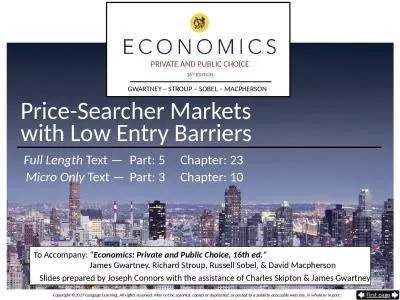 Price-Searcher Markets  with