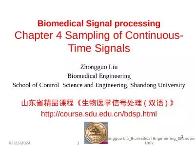 1 2015-3-22 1 Zhongguo Liu_Biomedical Engineering_Shandong Univ.