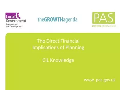 www.  pas.gov.uk The Direct Financial Implications of Planning