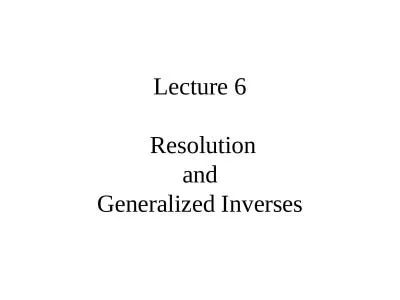 Lecture 6  Resolution and