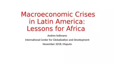 Macroeconomic  Crises in Latin America: