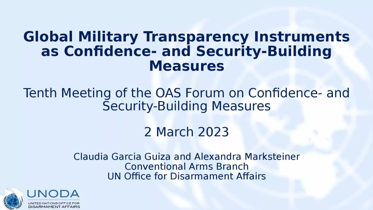 PPT-Global Military Transparency Instruments as Confidence- and Security-Building Measures