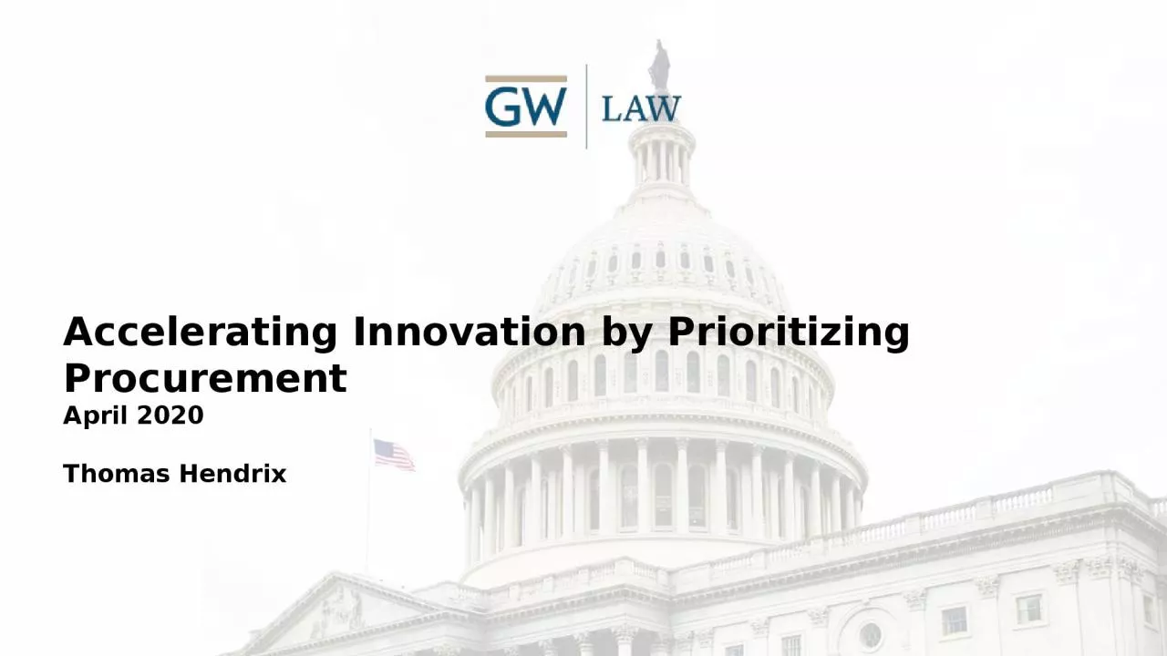 PPT-Accelerating Innovation by Prioritizing Procurement