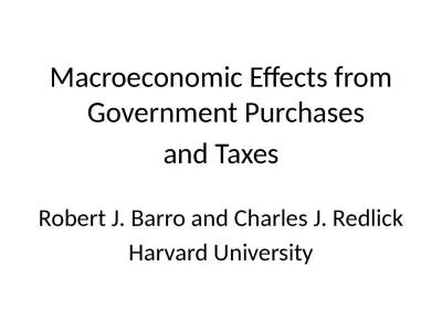 Macroeconomic Effects from Government Purchases