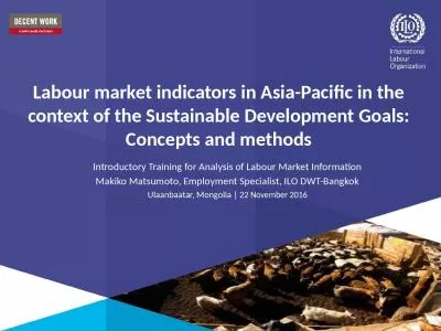 Labour market  i ndicators in Asia-Pacific in the context of the Sustainable Development Goals: Con