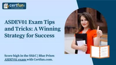 ASDEV01 Exam Tips and Tricks: A Winning Strategy for Success