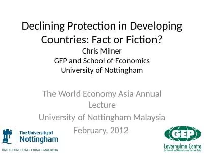 Declining Protection in Developing Countries: Fact or Fiction?