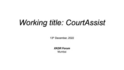 Working title:  CourtAssist