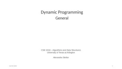 Dynamic Programming General