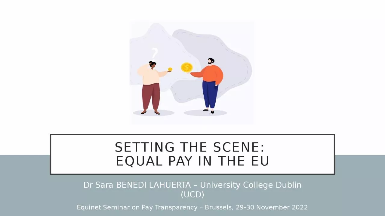 PPT-Setting the scene: equal pay in the eu