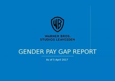 Gender pay gap report As of 5 April 2017