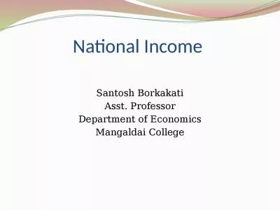 National Income  Santosh