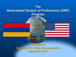 The U.S. Generalized System of Preferences (GSP)