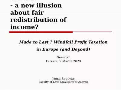 Windfall tax in Croatia