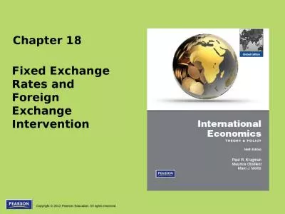 Chapter 18 Fixed Exchange Rates and