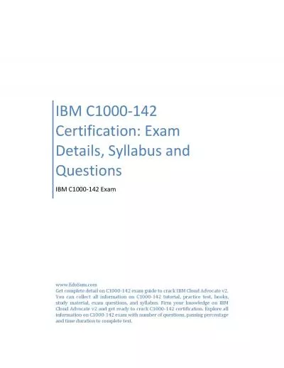 IBM C1000-142 Certification: Exam Details, Syllabus and Questions