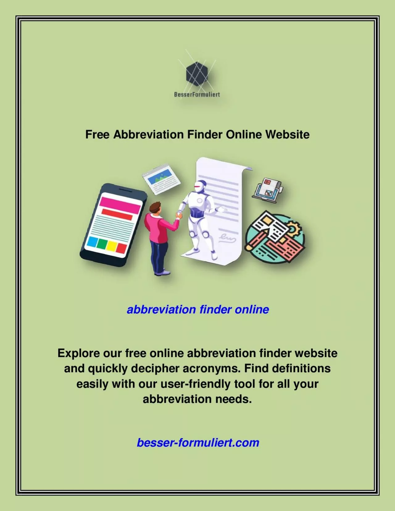 PDF-Free Abbreviation Finder Online Website