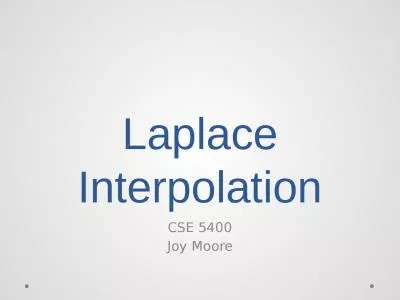 Laplace Interpolation CSE 5400