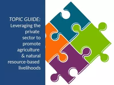 TOPIC GUIDE:  Leveraging the private