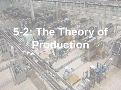 5-2: The Theory of Production