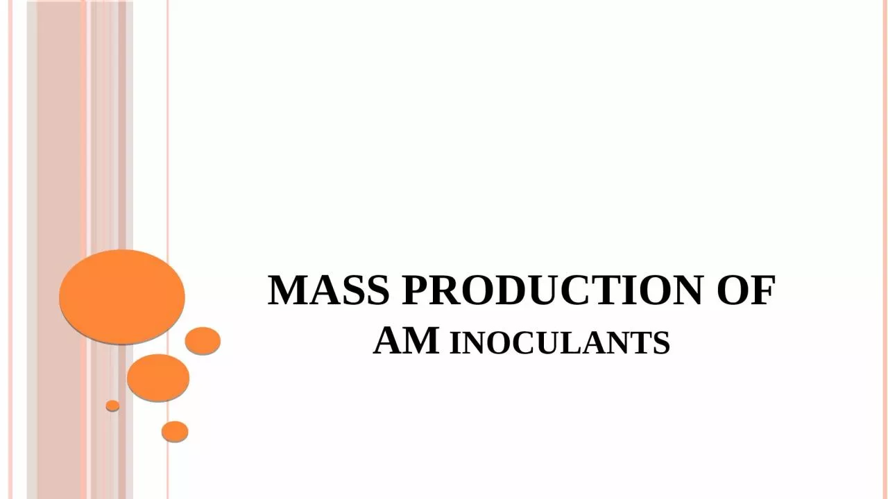 PPT-Mass production of AM INOCULANTS