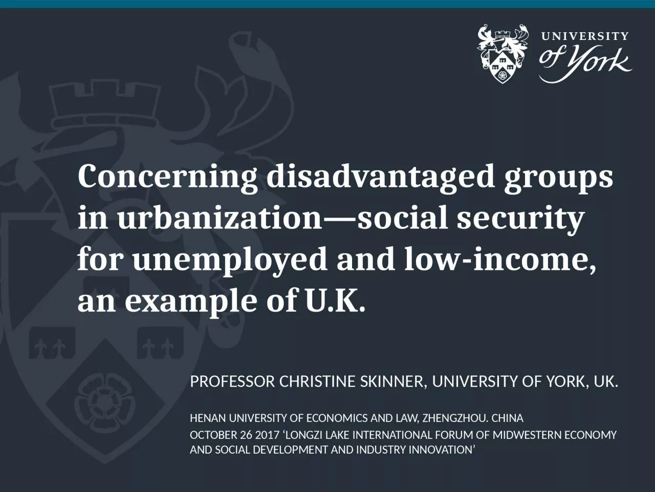 Concerning disadvantaged groups in urbanization—social security for unemployed and low-income,