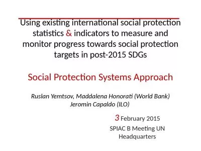 Using existing international social protection statistics