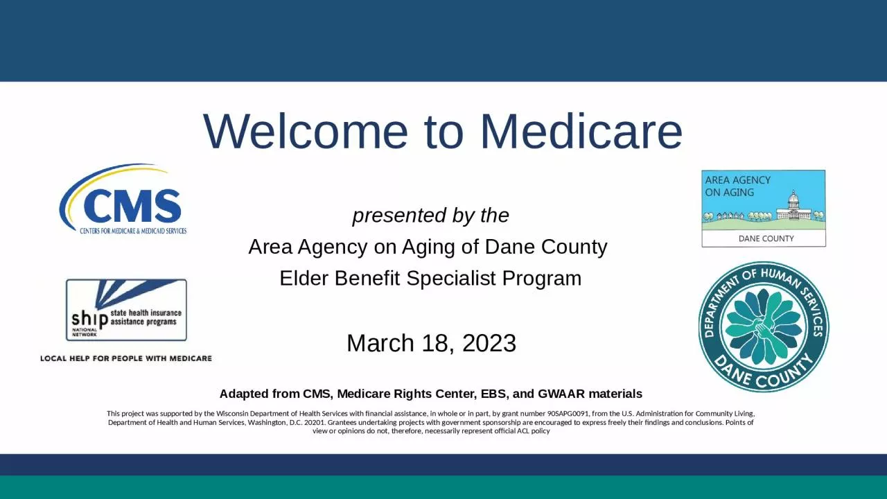 Welcome to  Medicare presented by the