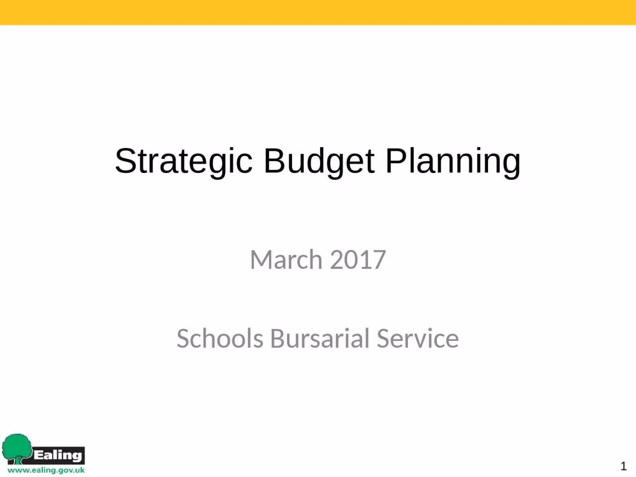 PPT-Strategic Budget Planning