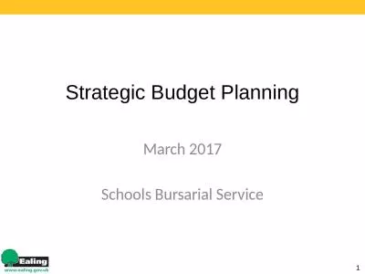 Strategic Budget Planning