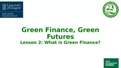 Green Finance, Green Futures
