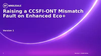 Raising a CCSFI-ONT Mismatch Fault on Enhanced Eco+