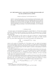 ONTHEKHOVANOVANDKNOTFLOERHOMOLOGIESOFQUASI-ALTERNATINGLINKSCIPRIANMANO