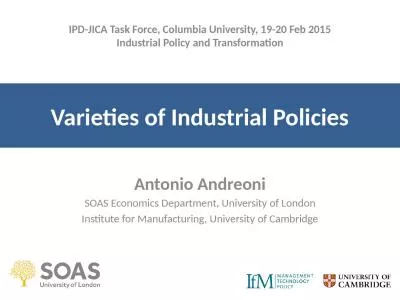 Varieties of Industrial Policies