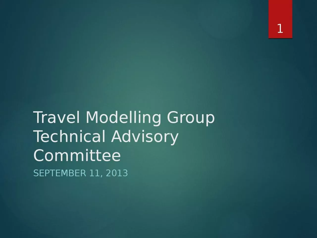 Travel  Modelling  Group