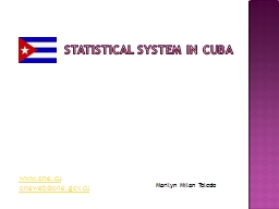 Statistical  System in  Cuba