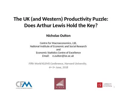 The UK (and Western) Productivity Puzzle: